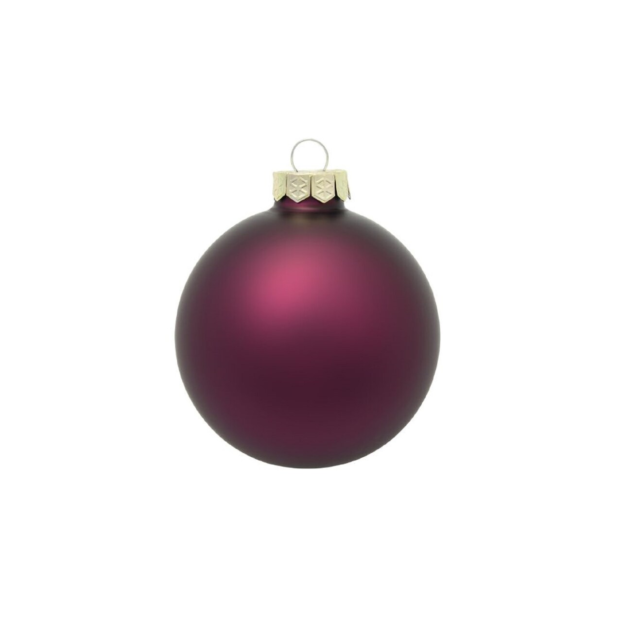 Whitehurst Matte Glass Christmas Ball Ornaments - 3.25" (80mm) - Purple - 8ct